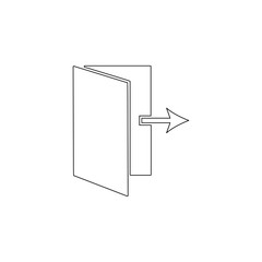 Aufkleber - Colored exit sign icon. Element of web for mobile concept and web apps icon. Outline, thin line icon for website design and development, app development