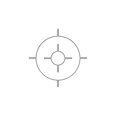 Aufkleber - Colored aim icon. Element of web for mobile concept and web apps icon. Outline, thin line icon for website design and development, app development