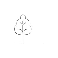 Aufkleber - Colored tree icon. Element of web for mobile concept and web apps icon. Outline, thin line icon for website design and development, app development