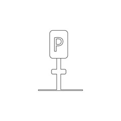 Aufkleber - Colored parking place icon. Element of web for mobile concept and web apps icon. Outline, thin line icon for website design and development, app development