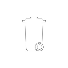 Aufkleber - Colored trash box icon. Element of web for mobile concept and web apps icon. Outline, thin line icon for website design and development, app development