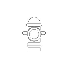 Poster - colored fire hydrant icon. element of web for mobile concept and web apps icon. outline, thin line i