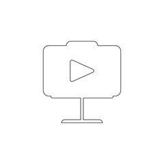 Aufkleber - Colored online conference icon. Element of web for mobile concept and web apps icon. Outline, thin line icon for website design and development, app development