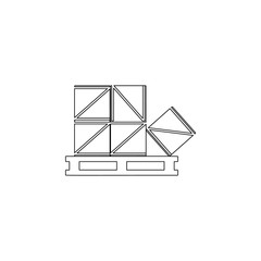 Poster - Colored stock box icon. Element of web for mobile concept and web apps icon. Outline, thin line icon for website design and development, app development