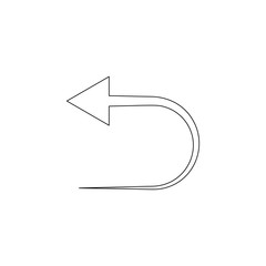 Aufkleber - Colored arrow back icon. Element of web for mobile concept and web apps icon. Outline, thin line icon for website design and development, app development