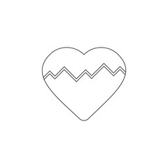 Aufkleber - Colored broken heart icon. Element of web for mobile concept and web apps icon. Outline, thin line icon for website design and development, app development