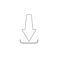 Poster - Colored download sign icon. Element of web for mobile concept and web apps icon. Outline, thin line icon for website design and development, app development