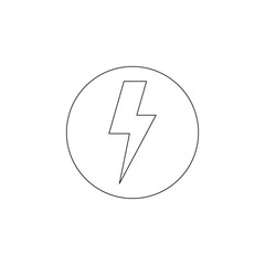 Aufkleber - Colored high voltage sign icon. Element of web for mobile concept and web apps icon. Outline, thin line icon for website design and development, app development