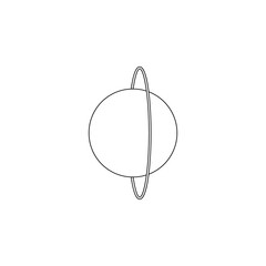 Aufkleber - green planet icon. Element of space for mobile concept and web apps icon. Outline, thin line icon for website design and development, app development