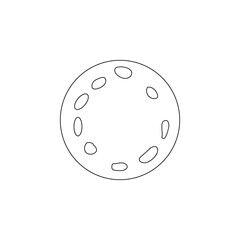 Aufkleber - moon icon. Element of space for mobile concept and web apps icon. Outline, thin line icon for website design and development, app development