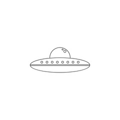 Aufkleber - aliens ship icon. Element of space for mobile concept and web apps icon. Outline, thin line icon for website design and development, app development