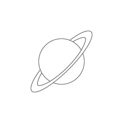 Aufkleber - Saturn icon. Element of space for mobile concept and web apps icon. Outline, thin line icon for website design and development, app development