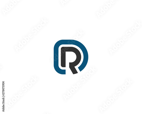 Fotomural abstract letter logo initial DR design template vector illustration