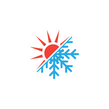 Hot And Cold Icon Graphic Design Template