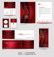Modern stationery mock up and visual brand identity set