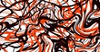 Abstract art expressionism paint brush fluid lines with red black white colors.