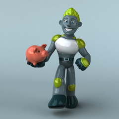 Green Robot - 3D Illustration