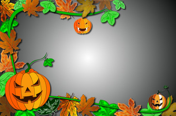  beautiful background with orange pumpkin, Halloween background