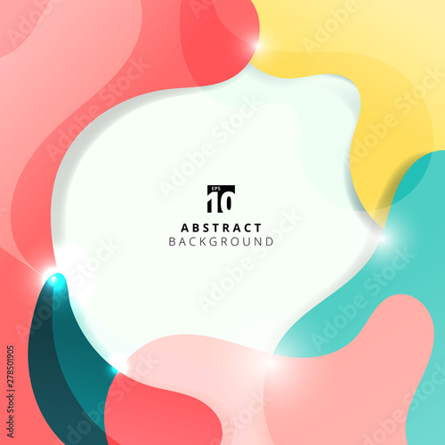 Abstract Colorful Elements And Fluid Trendy Gradient On White Color Background With Space For Text Creative Liquid Design For Poster Banner Web Landing Page Cover Stock Vector Adobe Stock