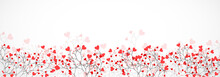 Abstract Tree Made With Hearts. Vector