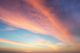 Fototapeta Zachód słońca - Twilight cloudy sky at sunset ..Colorful skyscape in tropical island after sunset.