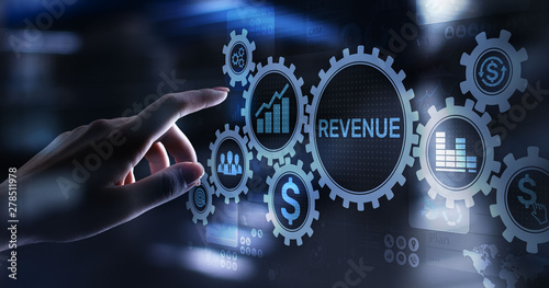 Fotomural Revenue Increase sales financial growth business concept on virtual screen