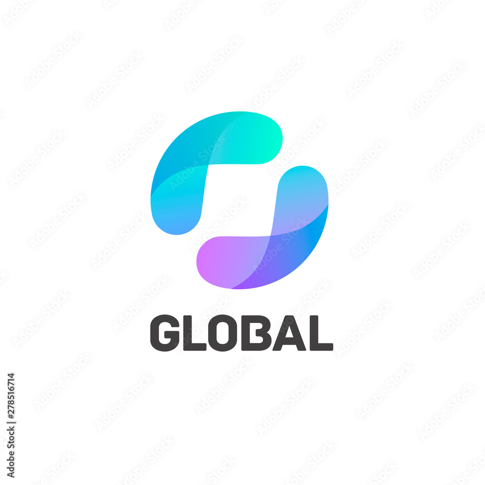 Vector logo design template for business. Global icon. Stock Vector ...