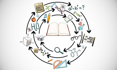 Aufkleber - Science and knowledge concept