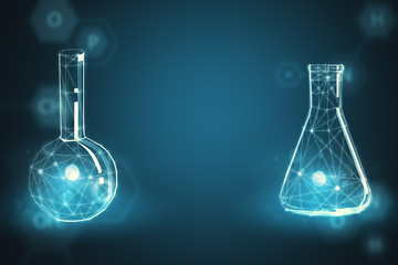 Poster - Abstract chemical retort background
