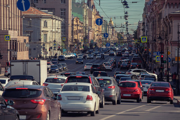 Naklejka na meble traffic in the Saint-Petersburg, Litejnyj prospekt to the center