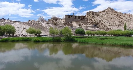 Wall Mural - The Shey Monastery or Gompa and the Shey Palace complex are structures located on a hillock in Shey, 15 kilometres to the south of Leh in Ladakh, northern India on the Leh-Manali road.