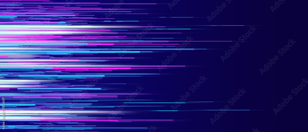 Multicolored light trails abstract - obrazy, fototapety, plakaty 