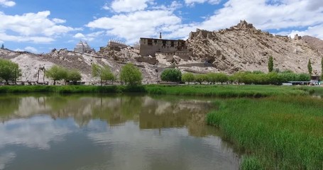 Wall Mural - The Shey Monastery or Gompa and the Shey Palace complex are structures located on a hillock in Shey, 15 kilometres to the south of Leh in Ladakh, northern India on the Leh-Manali road.