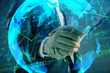 © Andrey - Multi exposure of forex graph and world map on abstract background with two businessmen handshake. Concept of success on international markets