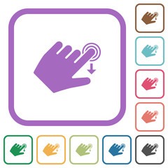 Poster - Left handed slide down gesture simple icons