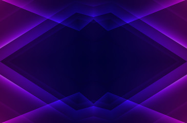 Wall Mural - dark abstract futuristic background. neon lines, glow. neon lines, shapes. pink and blue glow