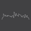 © 3dwithlove - Line sketch cityscape design. City landscape template. Thin line City landscape