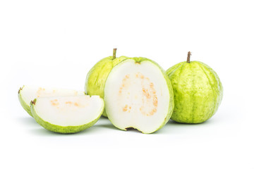 Canvas Print - Guava fruit isolated on white background.