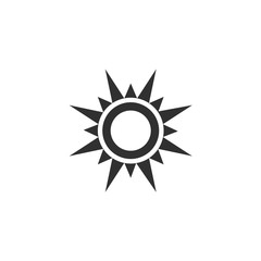 Aufkleber - Sun icon template color editable. Sun symbol vector sign isolated on white background. Simple logo vector illustration for graphic and web design.