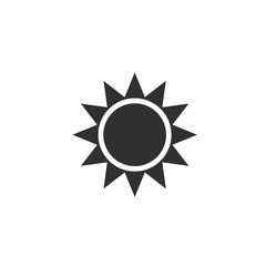 Aufkleber - Sun icon template color editable. Sun symbol vector sign isolated on white background. Simple logo vector illustration for graphic and web design.