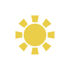 Aufkleber - Sun icon template color editable. Sun symbol vector sign isolated on white background. Simple logo vector illustration for graphic and web design.