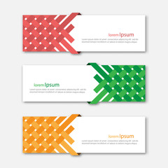 Wall Mural - set of abstract design banner template.