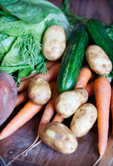 fresh vegetables on market