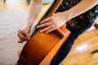 © Cavan Images - a tuning fork on a cello