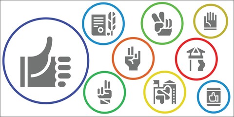 gesture icon set