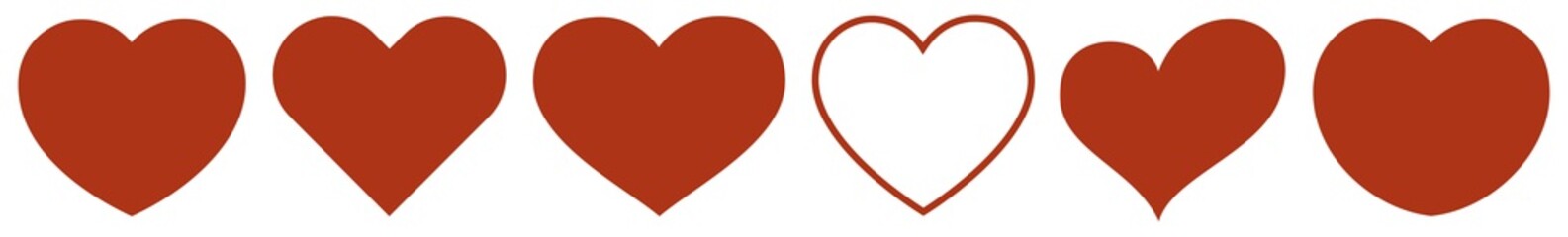 Wall Mural - heart brown | love | logo | variations