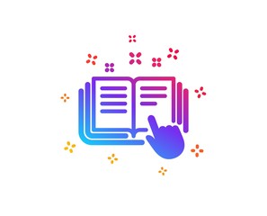 Poster - technical documentation icon. instruction sign. dynamic shapes. gradient design technical documentat