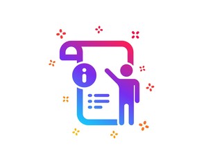 Poster - manual doc icon. technical instruction sign. dynamic shapes. gradient design manual doc icon. classi