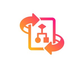 Aufkleber - technical algorithm icon. project documentation sign. classic flat style. gradient technical algorit