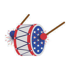 Sticker - usa independence 4th july cartoon